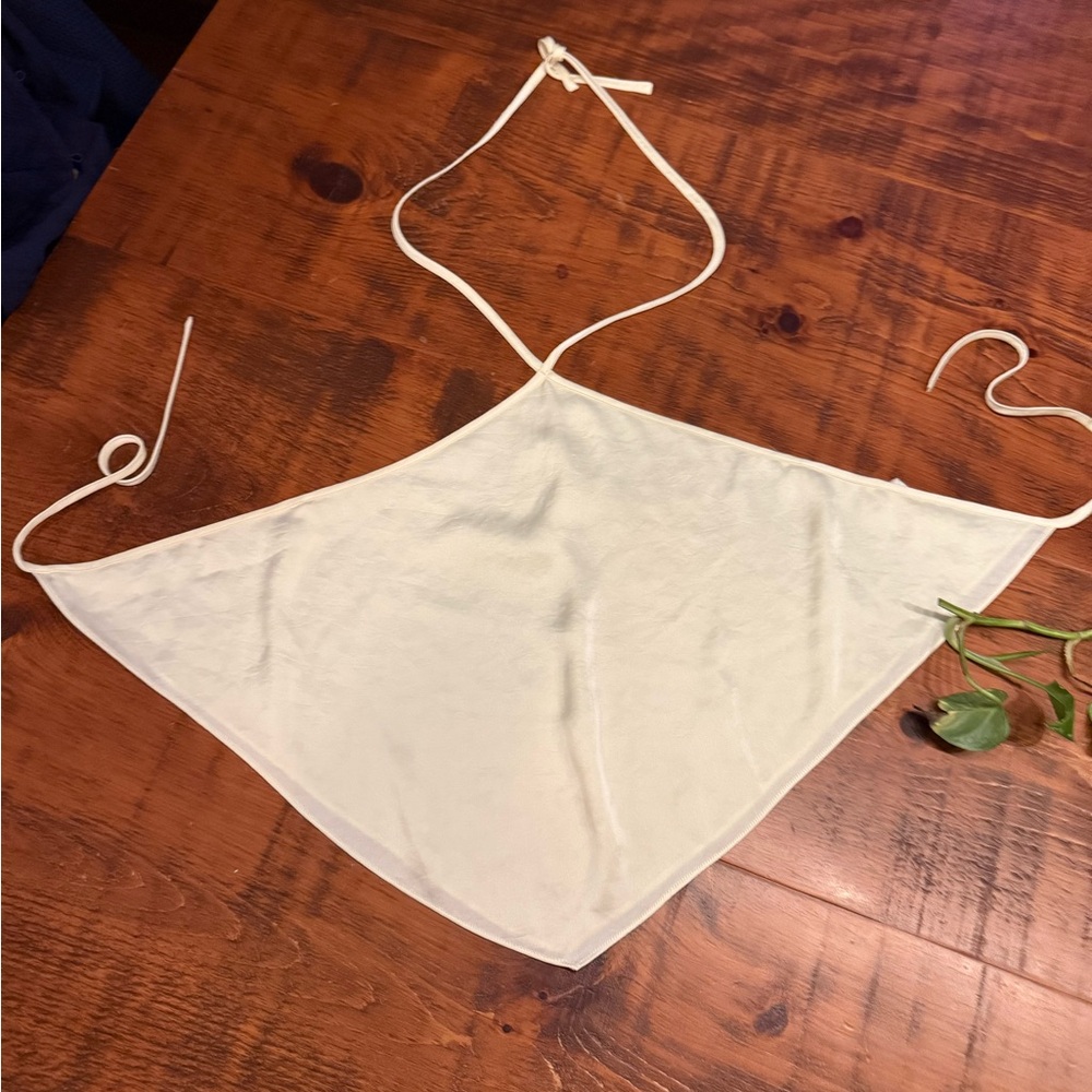 Wilfred Satin Backless Halter Top
